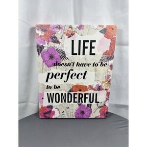 Life Doesn't Have To Be Perfect 11x14 Canvas